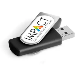 Black Axis Dome Flash Drive - 8GB